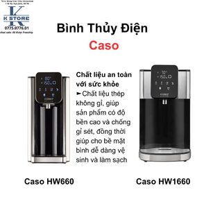 Bình thủy điện - Bình đun nước,pha sữa, pha trà, cà phê Caso HW660, hàng nhập khẩu Đức