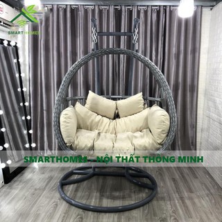 Xích đu đôi SmartHomes sân vườn cao cấp mẫu bọ cạp phong cách hiện đại dành cho 2 người