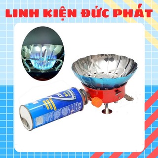 Bếp gas mini du lịch chắn gió gấp gọn tiện lợi