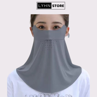 Khăn khẩu trang chống nắng chống tia UV LYHN Phủ hết mặt cổ gáy vải lụa băng mát thoáng khí - K10