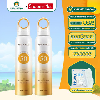 Xịt Chống Nắng HIGHWAY SPF50 PA+++, Làm Trắng Da Nâng Tone Da Mặt Dưỡng Ẩm, Chống Tia UV Hiệu Quả Dung Tích 150ml