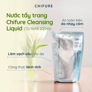Nước tẩy trang Chifure Cleansing Liquid làm sạch nhẹ nhàng phù hợp với da nhạy cảm (Túi Refill 200ml)