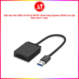 Đầu đọc thẻ usb 3.0 card reader hỗ trợ thẻ tf và sd ugreen 20203
