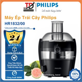 Máy ép trái cây philips hr1832/00, 500w công nghệ quick clean, bảo hành chính hãng 2 năm