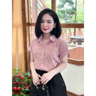 Áo sơ mi nữ cộc tay dáng công sở TE mềm đẹp