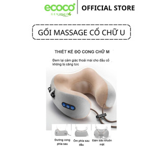 Gối massage cổ chữ u massage vai gáy kiêm gối ngủ đa năng