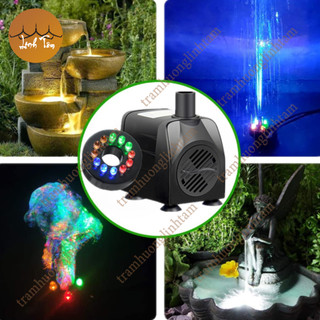Máy bơm mini có đèn - máy bơm chìm - dùng cho thác nước phong thủy, bể cá