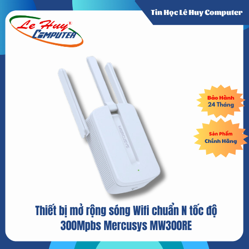Thiết bị mở rộng sóng Wifi chuẩn N tốc độ 300Mpbs Mercusys MW300RE
