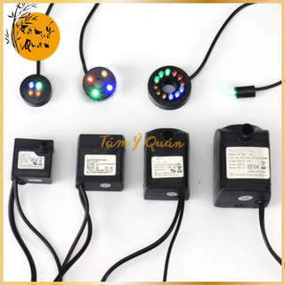 Máy bơm mini có đèn dùng cho thác nước phong thủy, bể cá