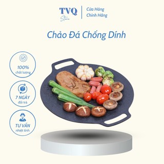 Chảo Đá Nướng Thịt BBQ Kiểu Hàn Quốc Chống Dính Không Cần Dầu Tiện Lợi Sử Dụng TVQ Store