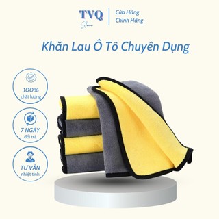 Khăn Lau Xe Ô Tô Chuyên Dùng 2 Lớp Đa Năng Siêu Thấm, Dày Mịn Tiện Lợi Sử Dụng TVQ Store