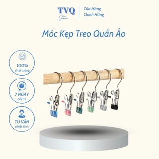 Set 10 Móc Kẹp Đơn Treo Quần Áo, Móc Kẹp Treo Mũ Tất Vớ Thiết Kế Đa Năng Tiện Lợi Sử Dụng TVQ Store