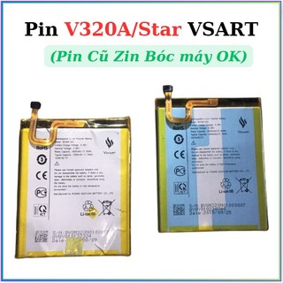 Pin vsmart v320a,star cũ zin bóc máy