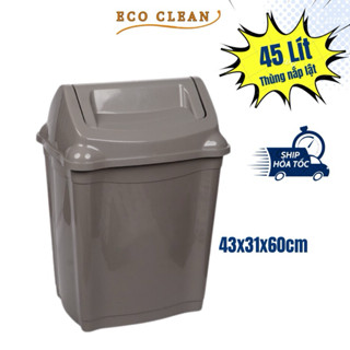 Thùng rác nhựa nắp lật đủ kích cỡ 5L/8L/15L/26L/42L- MÀU GHI