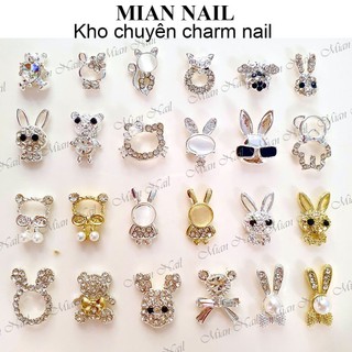 Charm thỏ charm gấu charm ong các mẫu charm nail gắn móng đính móng các mẫu xu hướng 2024 Mian Nail