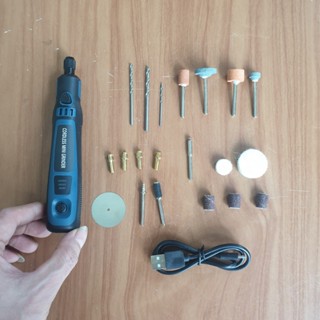 Máy khoan chạy pin cầm tay mini máy khoan mài cắt khắc mni chạy pin sạc không dây