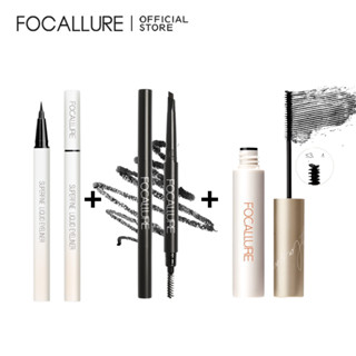  Bộ 3 mảnh FOCALLURE Eye Chứa bút kẻ mắt + chì kẻ mày + mascara 