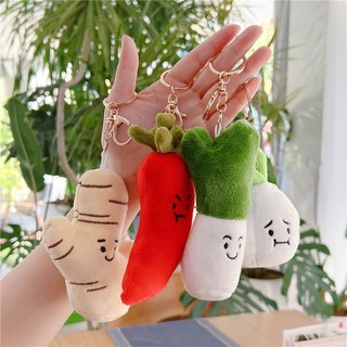 Móc khóa bông RAU CỦ, phụ kiện treo balo dễ thương