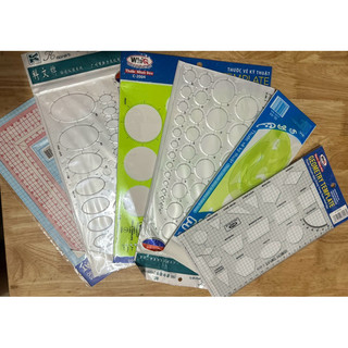 Thước lỗ vẽ kỹ thuật, thước elip, thước cong
