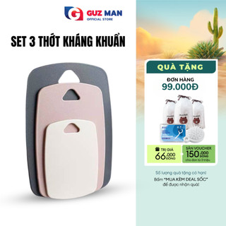 Set 3 Thớt Nhựa Kháng Khuẩn METIS Nhiều màu Hàng Cao Cấp