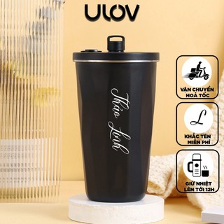 Ly Giữ Nhiệt Tyeso Wonder Cao Cấp 600ml inox 304 Khắc Tên Có Ống Hút - COCGN03