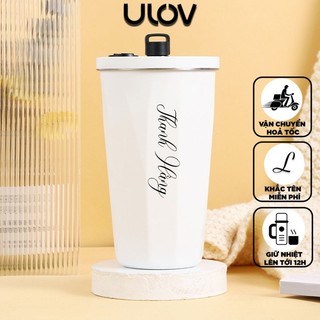 Bình nước Giữ Nhiệt Tyeso Wonder Cao Cấp 600ml inox 304 Khắc Tên Có Ống Hút - COCGN03