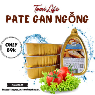 Set 3 hộp pate gan ngỗng hộp ăn liền tomi life 100% nhập khẩu đức 105g