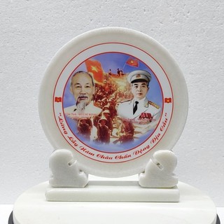 Ảnh Bác Hồ - Bác Giáp 20cm