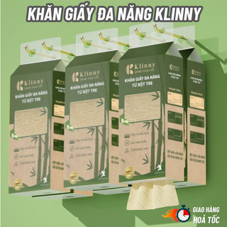  Khăn giấy đa năng 5 lớp từ bột tre Klinny khăn lau 1300 tơ 5 lớp khăn lau tự nhiên an toàn khi sử dụng cho mọi nhà 