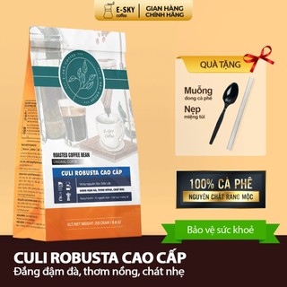 Cà Phê Rang Xay Nguyên Chất Culi Robusta E-sky Coffee Cafe Pha Phin 1kg-2kg