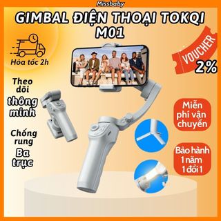 Gimbal chống rung ba trục TOKQI M01,Gimbal có chức năng theo dõi thông minh AI,gậy có độ bền cao