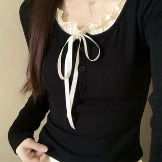 ÁO KIỂU PHỐI BÈO REN CỘT BOONG STORE LULA33