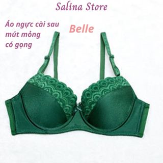 Áo lót nữ CÀI SAU phối ren Belle, áo ngực có gọng mút mỏng đệm ép mút cotton, thấm hút, gợi cảm