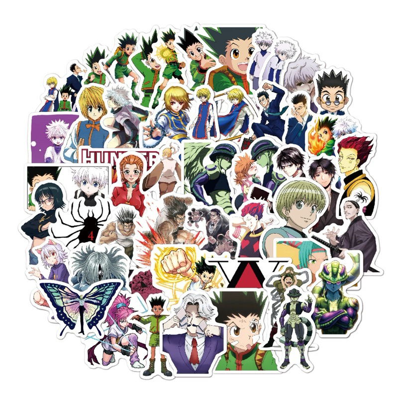 [Sticker HunterxHunter] Set 50 Sticker Hunter x Hunter  nhãn dán Thợ săn x Thợ săn manga anime