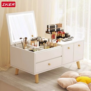 Bàn trang điểm mini có gương , bàn phấn ngồi bệt kèm LED gương có ngăn kéo đựng mỹ phẩm tiện lợi