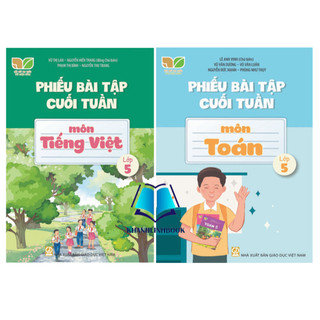 Sách Combo Phiếu Bài Tập Cuối Tuần Lớp 5 (Toán + Tiếng Việt)
