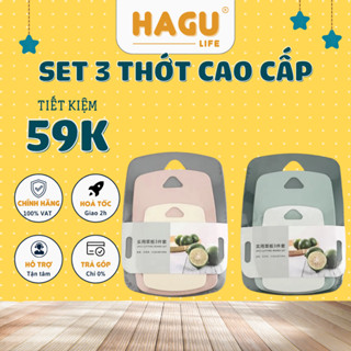Combo set 3 Thớt Nhựa Kháng Khuẩn Nhiều màu, Hàng Loại 1, Đẹp Chất Lượng Cao C06