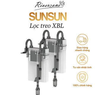 Máy lọc treo lọc nước hồ cá tích hợp lọc váng Sunsun XBL 300 400 500, có sẵn bông lọc