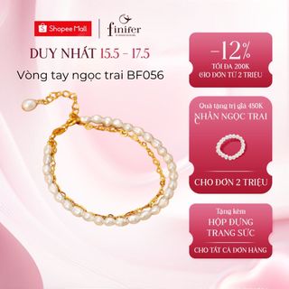 Vòng tay ngọc trai thật, bạc quý kim với thiết kế tinh xảo, thanh lịch - BF056 - Finifer by Hoang Gia Pearl