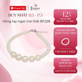 Vòng tay ngọc trai thật, bạc quý kim với thiết kế tinh xảo, thanh lịch - BF228 - Finifer by Hoang Gia Pearl