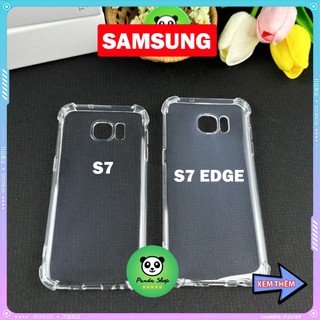 Ốp Samsung S7 / S7 EDGE Vệ Cam, Chống Sốc, Trong Suốt, Silicon