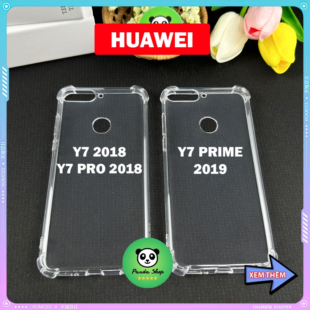 Ốp lưng HUAWEI Y7 2018 /Y7 PRO 2018 Y7 PRIME Bảo Vệ Cam, Chống Sốc, Trong Suốt, Silicon, Vỏ điện thoại, bảo vệ camera