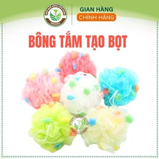 Bông Tắm Tròn đẹp, bông tắm tạo bọt Giá Tốt-Bông tắm nhiều màu giao ngẫu nhiên