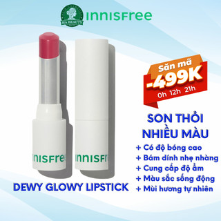 Son thỏi nhiều màu mềm mịn bóng mượt môi hàn quốc innisfree dewy glowy lipstick 3.5g