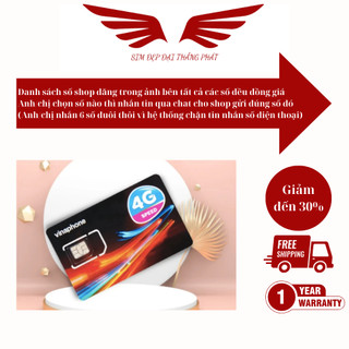 Sim Vinaphone trả trước đuôi lộc phát, thần tài, dễ nhớ