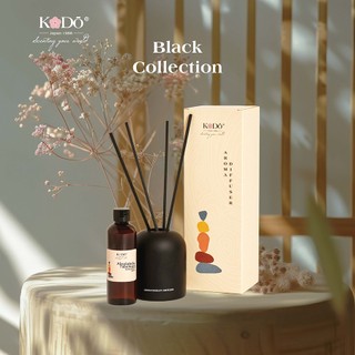 Tinh Dầu Que Gỗ Khuếch Tán Hương Nước Hoa KODO Black Kèm 6 Que Dùng Thơm Phòng, Spa, Khách Sạn, Toilet 100ml