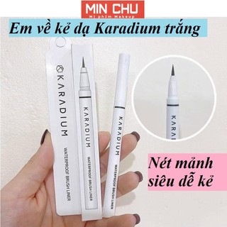 Bút Dạ Kẻ Mắt Nước Lâu Trôi Karadium Waterproof Brush Liner / Eyeliner Pen Black Kẻ Mắt Sắc Nét