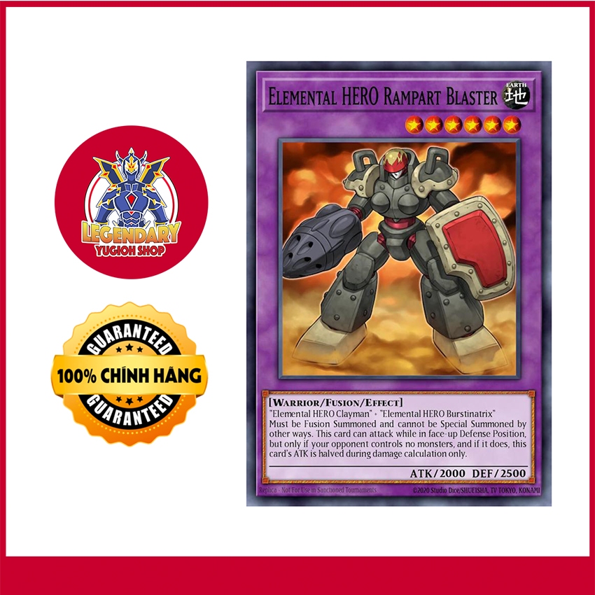 [Thẻ Bài Yugioh Chính Hãng] Elemental HERO Rampart Blaster