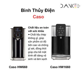 Bình thủy điện, bình đun nước pha sữa, pha trà, cà phê Caso HW660, hàng nhập khẩu Đức