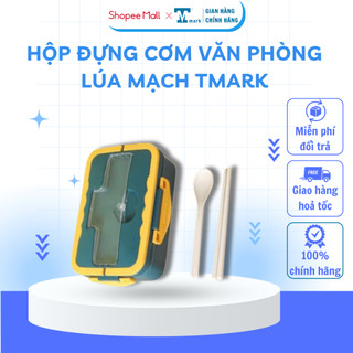 Hộp đựnġ cơm văn phòng HEALTHY 3 ngăn dung tích 1000ml kèm cốc, an toàn sức khỏe sử dụng trong lò vi sóng TM